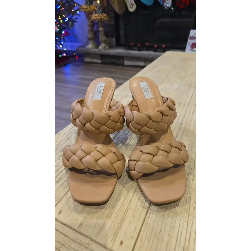 STEVEN by Steve Madden Women's Brown Strappy High Heel Sandals Size 11